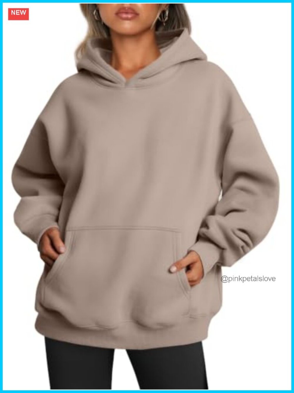 Oversized Hoodie Womens Pullover Sweatshirt Cotton Polyester Fleece